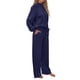 thumbnail image 3 of Conjuntos Deportivos de Dos Piezas para Mujer, Ideales para Otoño. Incluyen Sudadera con Cordón Ajustable y Pantalón Deportivo de Pierna . Azul Marino XL, 3 of 10