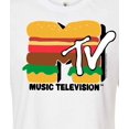 thumbnail image 3 of MTV - Burger Tv - Juniors Cropped Tee, 3 of 5