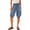 Light Blue, variant on Bermuda Shorts for Women Elastic Drawstring Mid Rise Shorts with Pockets Patchwork Causal Summer Loose Shorts, S