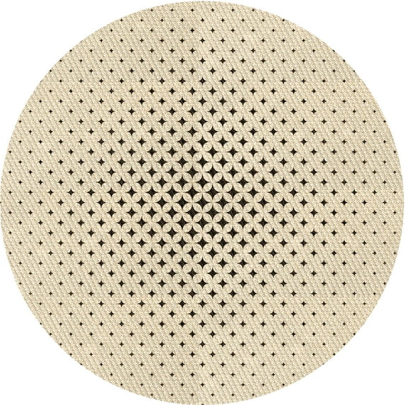 Ahgly Company Indoor Square Patterned Moccasin Beige Area Rugs, 3' Square