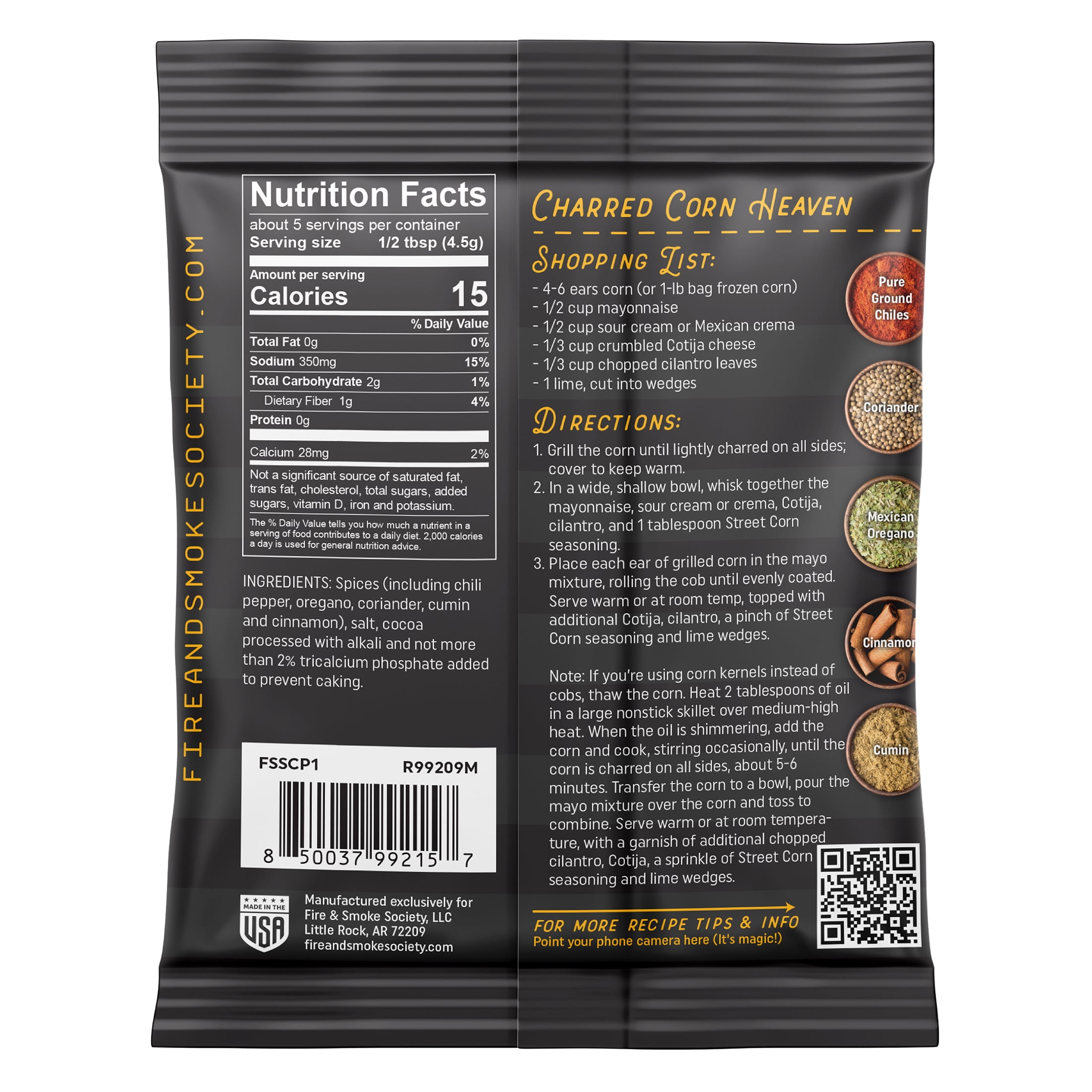 Fire & Smoke Society Street Corn Seasoning