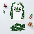 thumbnail image 4 of Odeerbi Christmas Pajamas for Family Plaid Holiday Long Sleeve Family Christmas Pajamas Matching Sets Dad Fashion Plaid Print Tops Pants Sleepwear Xmas Family Matching PJs Set Green, 4 of 4