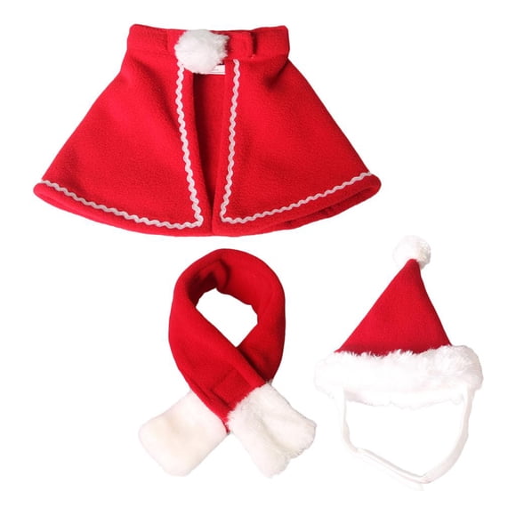Sombrero de Santa Claus Yuyangstore Con Bufanda de Navidad Para mascota S