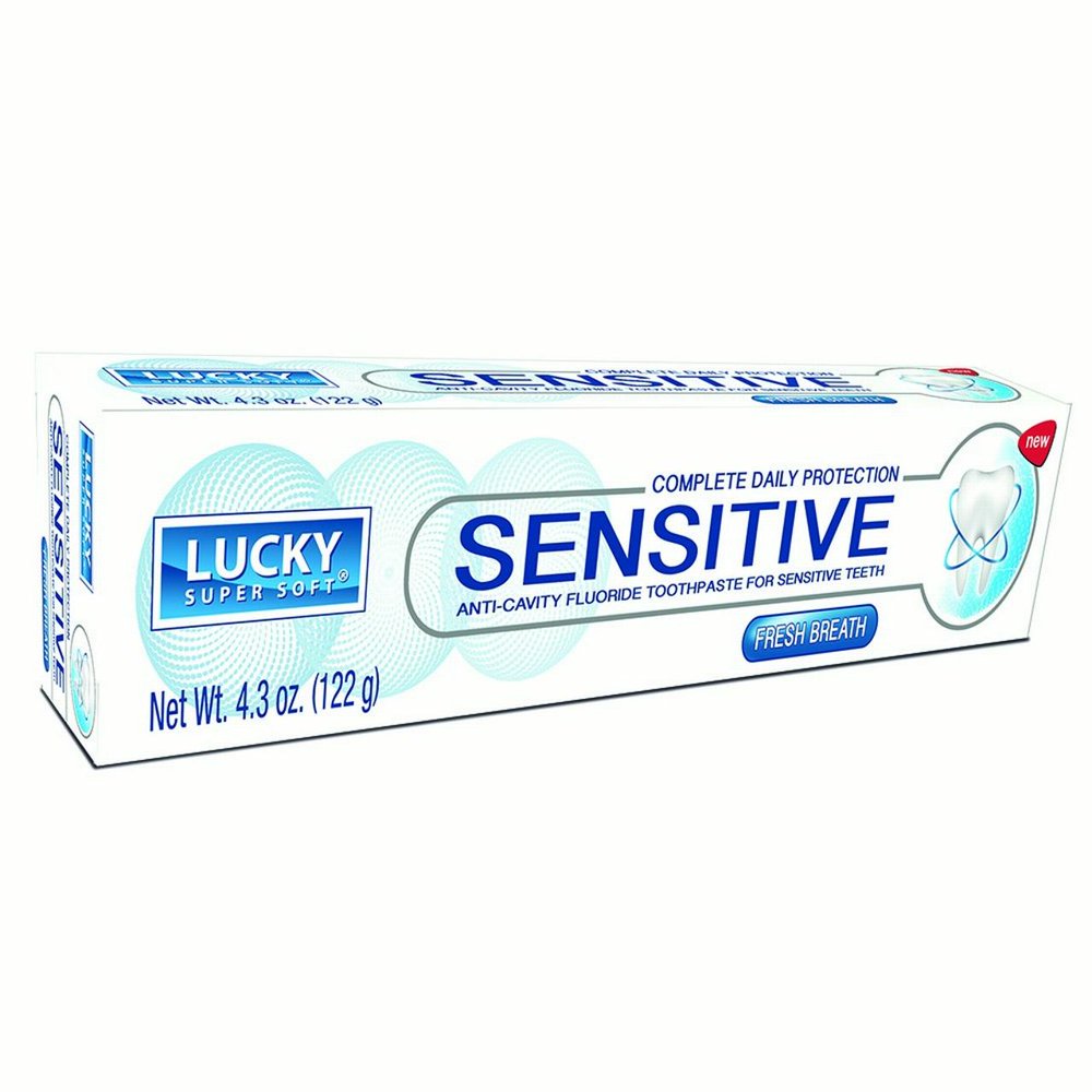 Lucky Super Soft Sensitive Toothpaste, 4.3 Oz
