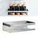 thumbnail image 5 of Especiero de pared de acero inoxidable, estante de almacenamiento de vidrio para cocina L, 5 of 8