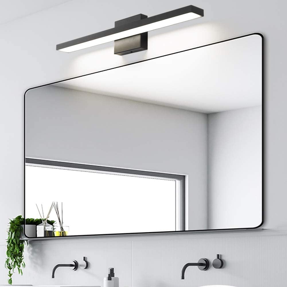 48inch Dimmable Modern LED Black Vanity Light 46W Frosted Aluminum for Bathroom  Vanity Lighting Fixtures Cool White 6000K