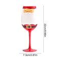 thumbnail image 2 of OCCOA Colorful Painted Christmas Wine Glass Festive Stemware Gift Boxed Art Goblet for Party Home Table Decor Gift Xmas Present, A, 2 of 6