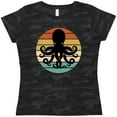 thumbnail image 3 of Inktastic Octopus Retro Vintage Sunset Women's T-Shirt, 3 of 5