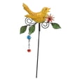 thumbnail image 4 of Estaca de metal para jardín shamjiam campana de viento decorativa estatua de pájaro amarillo, 4 of 8