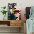 thumbnail image 5 of Abstract Red Lips Canvas Wall Art，Suitable for Living Room， Bedroom， Bathroom， Office， and Hallway Decoration., 5 of 8