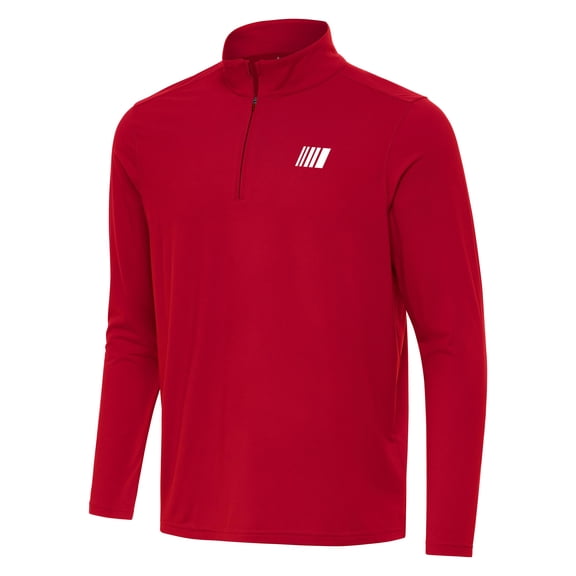 Men's Antigua Red NASCAR Merchandise Intent Quarter-Zip Top