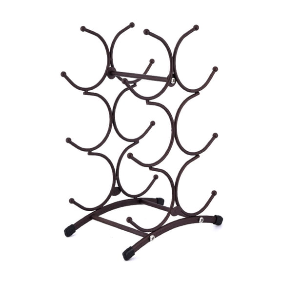 6 Bottle Wine Storage Rack 3 Tierd Iron Display Shelf Countertops Wines Holder