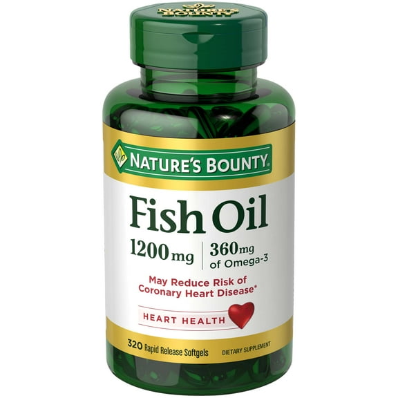 Nature's Bounty Fish Oil Rapid Release Softgels, 1200 Mg, 320 Ct