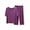 Purple, variant on Bixock Pajamas Set for Women 2 Piece Loungewear Set Short Sleeve Top With Ruffled And Capris Pants Solid Color Indoor Homewear Sleepwear Women Clothings