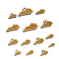 thumbnail image 1 of Kentucky State Silhouette Wood Mini Charms Shapes DIY Craft Jewelry - With Hole - 16mm (22pcs), 1 of 7