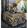 thumbnail image 1 of Ebros Bronzed Steampunk Cyborg Dragon Jewelry Box Figurine 9.5"L Robotic Serpentine, 1 of 9