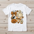 thumbnail image 2 of Floral Fall Pumpkin Bow T-Shirt – Halloween & Autumn Theme – Seasonal Unisex Wear, 2 of 6