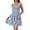 Blue, variant on Women's Sundress Smock Cami Mini Dress Sleeveless Swing A Line Short Dresses Casual Cute Summer Dresses Hot Pink M