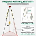 thumbnail image 4 of Confined Space Tripod Kit, Adjustable Chain, Auto-Lock Safety, 5MM Cable, Tripod for Confined Spaces, Manholes, Utilities, Well, 4 of 8