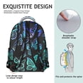 thumbnail image 5 of Butterfly Themed Fashion Backpack&nbsp;– College & Office Bag, Roomy & Organized, Water-Resistant, Comfort Fit Straps, 5 of 6