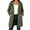 *Army Green, variant on VBVC Women's Long Hooded Zip Up Sweatshirt , Casual Drawstring Waist Coat For Women , Ladies' Fall Midi Outerwear with Pockets, Khaki , S-2XL