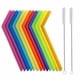 thumbnail image 2 of Juego de 13 Popotes de Silicona Curvos Reutilizables de Colores con 2 Cepillos de Limpieza Anticorrosivos, Kit de Popotes Plegables para Bebidas para Hogar, Cafetería, Tienda de Té con Leche, 2 of 9