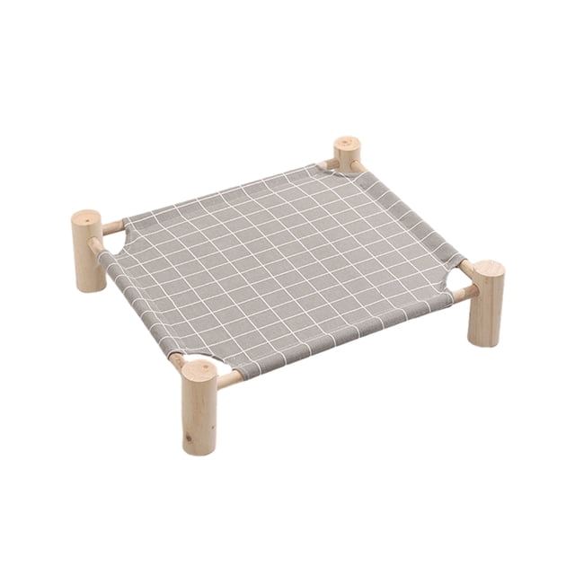 Cama para perros Billuyoard de tela transpirable desmontable y lavable Cuadrado inferior gris S