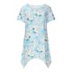 thumbnail image 4 of Moda mujer verano manga corta estampado floral pulóver blusa casual tops Fridja  hjk3899, 4 of 5