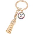 thumbnail image 1 of 26 Letters A-Z Decorative Alphabet Initial Charm Keychain for Women Girls Men Teenager Gift, 1 of 2