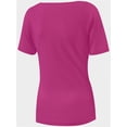 thumbnail image 5 of Womens Summer Short Sleeve T Shirts Slim Fit One Piece Cutout Scoop Neck Going Out Date Night Tops, 5 of 5