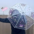 thumbnail image 2 of Kawaii Cartoon Hello Kittys Transparent Umbrella Sanrios Cinnamoroll Automatic Fold Student Long Handle Ins Girl Lovable Gift, 2 of 7