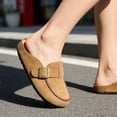 thumbnail image 6 of BERANMEY Mules for Women Memory Foam Cork Sole Clogs Women's Mules & Clogs Non-Slip Slip-On House Shoes Indoor Outdoor Comfort Slides, 6 of 7