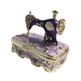 thumbnail image 4 of Máquina de almacenamiento de joyas Máquina de coser Figurina Aleación Atinguidad de la casa Caja del tesoro del tesoro para la estantería de la sala Púrpura, 4 of 10