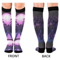 thumbnail image 4 of FORMRS Womens Knee High Socks Casual Long Thick Travel Daily Wear, 1 Pair, Pink Road, 4 of 6