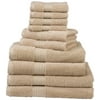Divatex Home Fashions 10-Piece Deluxe Towel Sets, Neutral