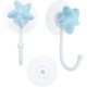 thumbnail image 1 of 1 gancho de pared de cerámica con diseño de estrella de mar azul cielo claro, de porcelana, con gancho de hierro, adhesivo de plástico sin costuras, para llaves, sombreros, ropa, toallas de baño., 1 of 6