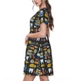 thumbnail image 2 of Vsdgher Robes Midi Maxi Décontractées Été 2025 pour Femmes Manches Courtes Légères Col Rond Robe de Plage, 2 of 6