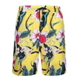 thumbnail image 3 of Fixha Men's Hawaiian Matching Set Tropical Summer Beach Button Down Short Sleeve Shirt and Shorts 2 Piece Outfits-Yellow L, 3 of 5