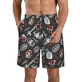 thumbnail image 2 of Uemuo Japanese Sushi Hashi Pattern Men's Swim Trunks Hawaiian Beach Bathing Suit Swimsuits Beach Quick-Dry Shorts with Pockets-Medium, 2 of 9