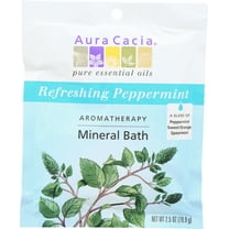Aura Cacia Mineral Bath Refreshing Peppermint 2.5 oz Bath Salts