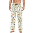 thumbnail image 7 of FORMRS Mens Pajama Pants with Pockets Cotton Sleepwear Lounge Bottoms Sizes S-2XL, Watercolor Wildflowers Pattern, 7 of 7