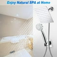 thumbnail image 6 of 10 inch Shower Head Combo, Stainless Steel High Pressure Rain Shower Head with 5 Settings, Handheld Shower Head with Hose & Holder Siliver, 6 of 7