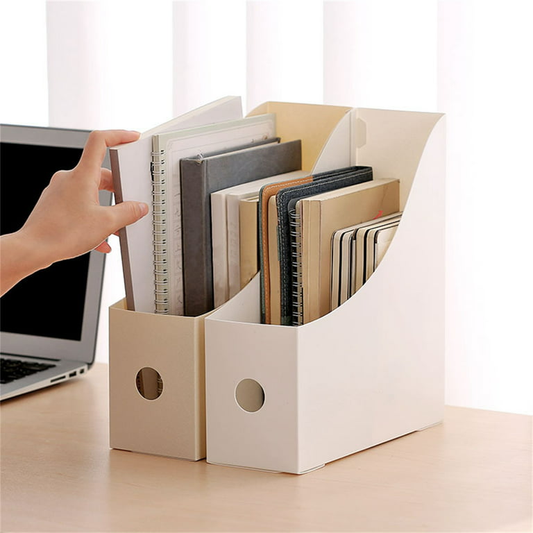 Fairnull Document Organizer Folding High Capacity Keep Neat Vertical  Desktop Book Pencil Sundries Storage Box for School 