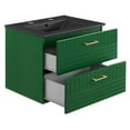 thumbnail image 5 of Modway Daybreak 24" Rubberwood MDF Particleboard Bathroom Vanity in Green/Black, 5 of 8