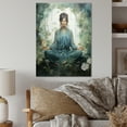 thumbnail image 2 of Designart "Inner Serenity Through Teal Yoga" Yoga Metal Wall Decor, 2 of 5