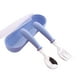 thumbnail image 1 of Farfi - Juego de 3 cucharas y tenedores de acero inoxidable para niños, caja de almacenamiento con utensilios de alimentación (azul), 1 of 8