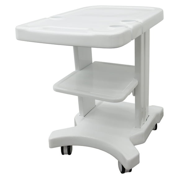 EQCOTWEA Mobile Trolley Cart Portable Tool Cart for Ultrasound Imaging Scanner System Holder Hospital White