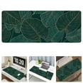 thumbnail image 7 of SUSHANG Extra Long Desk Mat for Keyboard & Mouse - Dark Green Leaf Pattern Office Desk Pad with Stitched Edges, Non-slip Base - Large Computer Workstation Accessory for Women Men, 7 of 7