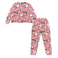 thumbnail image 3 of Tutolipy Christmas Tree Printed Sleepwear for Women Santa Claus Print Pajamas Comfy Pjs Set Long Sleeve Shirt and Pajama Pants Lounge Sets, M, 3 of 7