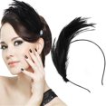 thumbnail image 2 of Accesorio para el cabello de plumas para mujer, diadema de Metal, tocado, cisne de mascarada, 2 of 5
